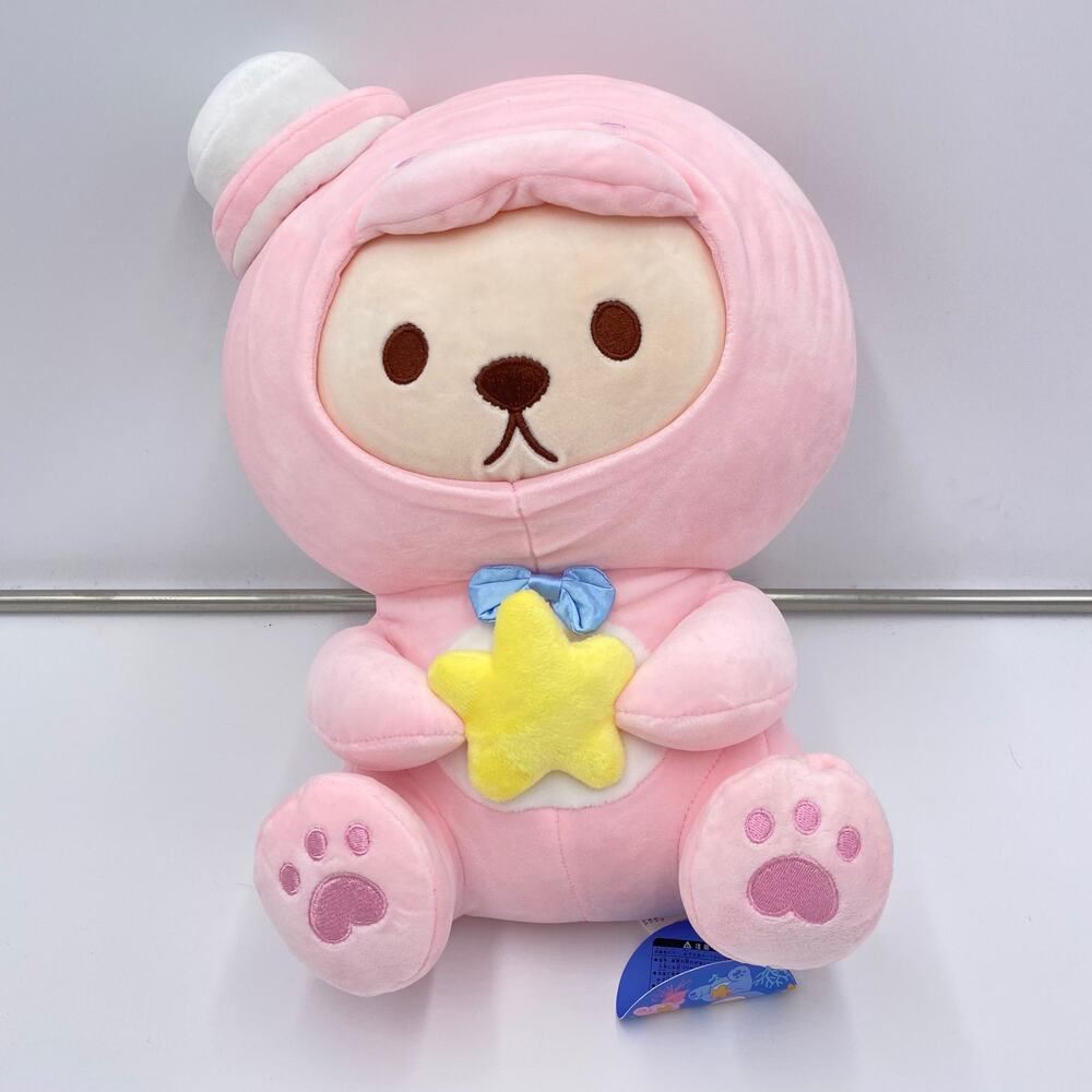 Kawaii Therapy Ocean Bear Pink Large Plush 14" NWT